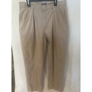 ralph lauren polo pants 38 x 34 light tan blue label classic fit‎ pleated